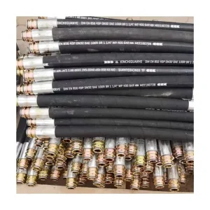 High Pressure Hydraulic Hose Oil Weather Resistant Composite Corrosion Resistance 3/4 Inch Steel Wire Spiral SAE100 Cutting