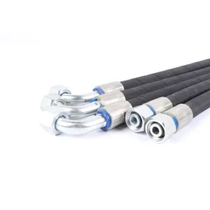 High Pressure Hydraulic Rubber Hose Assembly DIN EN 853 2SN Steel Wire Reinforced Oil Pipe Synthetic Fuel Diesel Line Tube