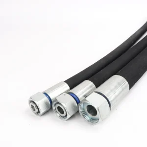High Pressure Hydraulic Rubber Hose Assembly DIN EN 853 2SN Steel Wire Reinforced Oil Pipe Synthetic Fuel Diesel Line Tube Unit