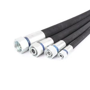 High Pressure Hydraulic Rubber Hose Assembly Steel Wire Braided Industrial Flexible Fittings Excavator Construction