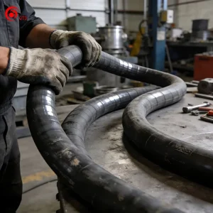 High Pressure Hydraulic Rubber Hose ISO9001 Certified SAE100R1AT R2 R3 R4 R6 PN1.25MPa Imported Material Cutting