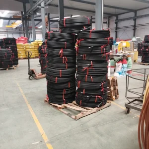 High Pressure Hydraulic Rubber Hose SAE R1 R2 DIN 1SN 2SN 3/8″ Flexible Hydraulic Rubber Hose Pipe