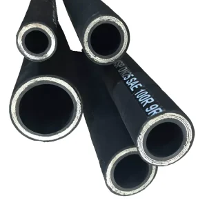 High Pressure Hydraulic Rubber LPG CNG Hose Black SAE100 Standard with Cutting Service for Oil Applications