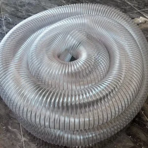 High-Pressure Industrial Vacuum Hose PU Polyurethane and Steel Wire Tube Combo Durable Flexible Composite Pipes for Air Ducts