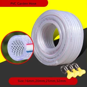 High Pressure Lightweight Durable PVC Fiber Reinforced Hose for Industrial Water Air Chemical Transfer