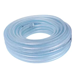 High Pressure Non Toxic Braided Vinyl Tubing Food Grade Soft 1/2″ Clear Water Pipe PVC Fiber Flexible 100m Light