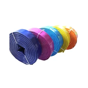 High-Pressure PVC Lay Flat Hose Durable Flexible Water Discharge Irrigation Soft PVC Flat Watering Tube Model Layflat Hose
