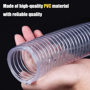 High Pressure PVC Steel Wire Reinforced Hose Anti Kink Transparent Garden Water Pipe for Car Wash Home Use