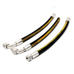 High Pressure Resistance Black Rubber Hydraulic Hose R2AT 1/4″ R5 Hose and Fittings