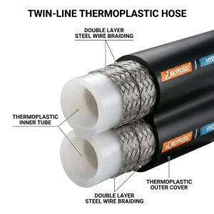 High Pressure Resistance Black Rubber Hydraulic Hose SAE100 R8 Non Conductive Hose High Flexible Hose Tubing