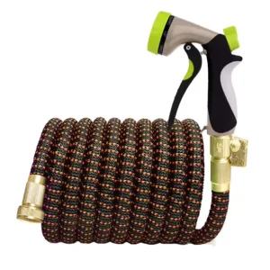 High Pressure Rubber Expandable Garden Water Hose 75ft Flexible Retractable Anti-Corrosion