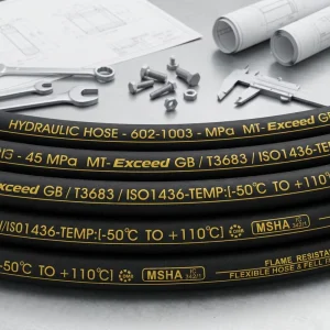 High Pressure Rubber Hose Black 40C to +100C Working Temperature