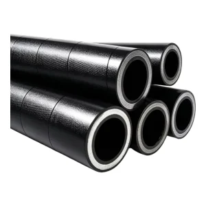 High Pressure Rubber Hydraulic Hose Black Oil Transfer Tubing Customizable with Cutting Service for Industrial Hydraulic Systems