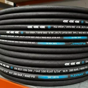 High Pressure SAE 100 R1 AT 1SN Hydraulic Hose Pipe 1/4″ 3/8″ 1/2″ Inch 2250 PSI Single Wire Braided Flexible Rubber Tube