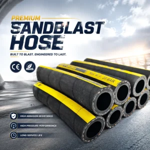 High Pressure Sandblast Hose Abrasive Blast Rubber Hose Heavy Duty Wear Resistant Sand Blasting Hose for Mining Construction