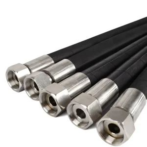 High Pressure Smooth Cover Hydraulic Hose SAE 100 R2 Steel Wire Braided Rubber Oil Pipe Wrapped Flexible Suction Discharges