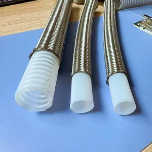 High Pressure Stainless Steel Braided PTFE Hydraulic Cooling Trolley Hose Pipe for Chemical Use Custom Cutting Service