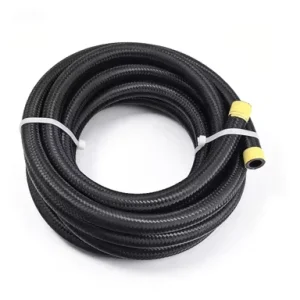 High Pressure Stainless Steel Reinforced Nylon Braided Rubber Hose AN4-AN20 Kink-Resistant Leak-proof Cutting Available