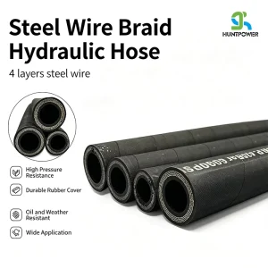 High Pressure Steel Wire Reinforced Hydraulic Hose Complying with 4SH Standard for Heavy Machinery