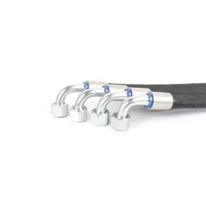 High Pressure Steel Wire Spiral Hydraulic Hose Assembly 6SP Rubber Oil Pipe Reinforced Flexible Tube for Excavator