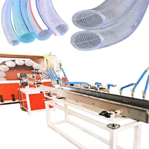 High Pressure Transparent PVC Fiber Reinforced Hose Extrusion Line Braided Garden Pipe Making Machine