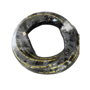 High Pressure Washer Hose 50MPa Working Pressure Wire Braided Hydraulic Rubber Hose Custom Length & Connector Options
