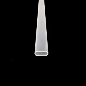 High Purity FEP Flat Tubing Corrosion Proof Semi Transparent Oval Hose for Semiconductor Chemical Fluid Transfer
