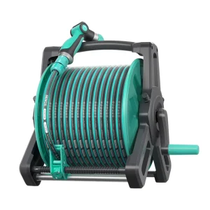 High Quality 1/2 10m-50m Plastic Garden Hose Reel with Cart Spray Gun Retractable Anti Corrosion