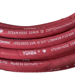 High Quality 20bar Rubber Steam Hose 1 Ply Braided Steel Wire Reinforced High Temperature Resistant with Cutting Service