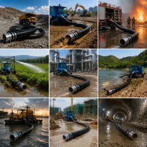 High Quality 4 Inch TPU Black Mining Hose 12kg Ore Drilling Equipment 1 Year Warranty Jiangsu Origin Certified