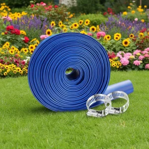 High Quality 6 Inch Durable PVC Lay Flat Garden Hose Expandable Irrigation Hose with Customizable Length