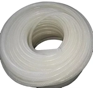 High Quality Food Grade Silicone Braided Hose Custom Outer Diameter Tri Clamp System 40C~+220C Transparent