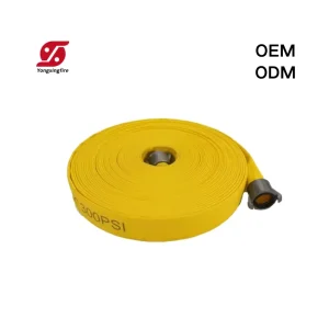 High Quality Lined Fire Hose Fire Lay Flat Hose With PVC PU Rubber Hose Lining High Pressure 300psi For Fire Fighting