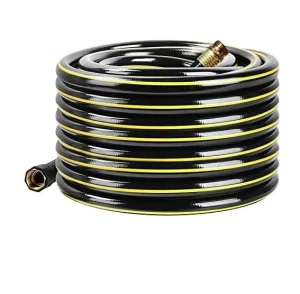 High Quality PVC Garden Hose 5/8” Diameter 3/4” Fitting Size Kink-Free Leak-Proof Male/Female Connectors Brass Hose
