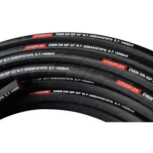 High Quality Synthetic Rubber High Pressure EN 856 4SP Steel Wire Spiraled Hydraulic Hose