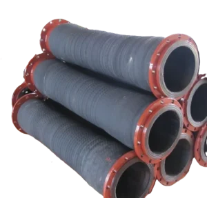 High Quality Wear Resistant Flexible Large Diameter Rubber Suction and Discharge Hose with Flanged Ends