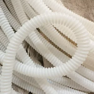 High Resistance PTFE Flexible Corrugated Hose -65~+260 Temperature Resistance Custom Size for Food Grade Cable Fuel