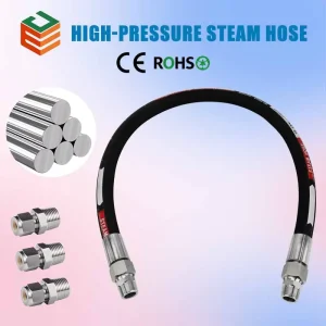 High Steel Wire Braided High Pressure Industrial Steam Hose for Turbine Long Life Transfer of Saturated Steam Heat Resista