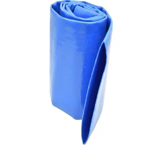 High Strength High Pressure Durable 203mm 8 Inch Lay Flat PVC Hose Flexible Light Weight Anti UV PLFH Red 30 50m