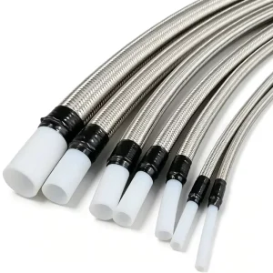 High Temperature Durable Ptfe Hose with High Purity Teflon Tube Corrosion Resistant for Chemical Liquid Hydraulic R14 Hose