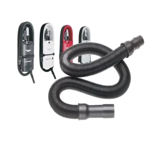 High Temperature Durable Vacuum Cleaner Hose Flexible Corrugated Design Black Color Customizable Length ID