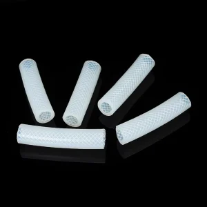 High Temperature Platinum Cured Clear Drinking Fountain Odorless Bendable Braid Silicone Rubber Air Hose
