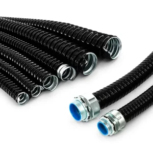 High Temperature Resistant Electrical PVC Coated Flexible Conduit for Solar Power Generation