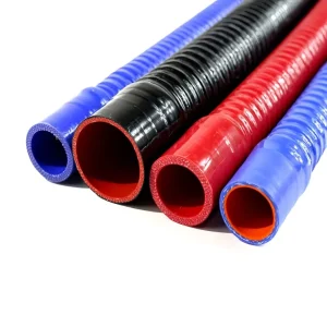High Temperature Resistant Flexible Corrugated Silicone Hose Wire Reinforced ID 20 32 43 57 mm