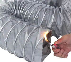 High Temperature Resistant Flexible Silicon Coated Glassfiber Fabric Suction Ventiliation Duct Hose for Fumes Steam