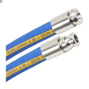 High Temperature Resistant Flexible Smooth Conveying Hose EPDM Food Grade Suction Discharge Single Steel Wire Braid Reinforced