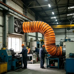High Temperature Resistant PVC Flexible Ventilation Duct Retractable Air Hose for Exhaust Blower