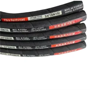 High Temperature Resistant Rubber Hose High Pressure Hydraulic Steam Water Pipe Diesel Black Rubber Hose