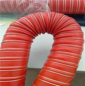 High Temperature Resistant Silicone Fiberglass Duct Hose 25-300mm Diameter 4m Length 1.0mm Thickness