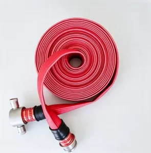 High Tensile Polyester Reinforced Core Double Layer Synthetic Rubber Fire Hose for Long Distance Water Conveyance